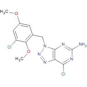 848697-55-2  3H-1,2,3-Triazolo[4,5-d]pyrimidin-5-amine,7-chloro-3-[(3-chloro-2,5-dimethoxyphenyl)methyl]-