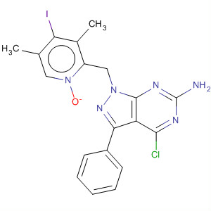 848700-02-7  1H-Pyrazolo[3,4-d]pyrimidin-6-amine,4-chloro-1-[(4-iodo-3,5-dimethyl-1-oxido-2-pyridinyl)methyl]-3-phenyl-