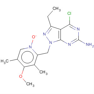 848700-03-8  1H-Pyrazolo[3,4-d]pyrimidin-6-amine,4-chloro-3-ethyl-1-[(4-methoxy-3,5-dimethyl-1-oxido-2-pyridinyl)methyl]-