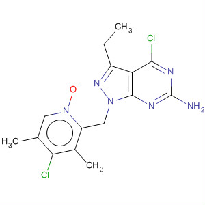 848700-04-9  1H-Pyrazolo[3,4-d]pyrimidin-6-amine,4-chloro-1-[(4-chloro-3,5-dimethyl-1-oxido-2-pyridinyl)methyl]-3-ethyl-