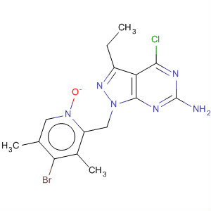 848700-05-0  1H-Pyrazolo[3,4-d]pyrimidin-6-amine,1-[(4-bromo-3,5-dimethyl-1-oxido-2-pyridinyl)methyl]-4-chloro-3-ethyl-