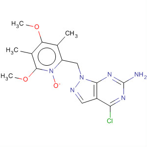 848700-21-0  1H-Pyrazolo[3,4-d]pyrimidin-6-amine,4-chloro-1-[(4,6-dimethoxy-3,5-dimethyl-1-oxido-2-pyridinyl)methyl]-