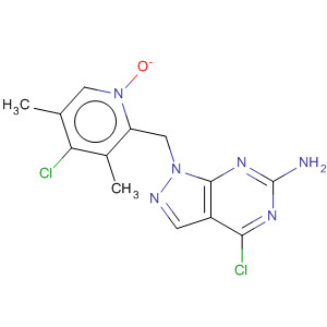 848700-23-2  1H-Pyrazolo[3,4-d]pyrimidin-6-amine,4-chloro-1-[(4-chloro-3,5-dimethyl-1-oxido-2-pyridinyl)methyl]-