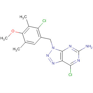 848700-46-9  3H-1,2,3-Triazolo[4,5-d]pyrimidin-5-amine,7-chloro-3-[(2-chloro-4-methoxy-3,5-dimethylphenyl)methyl]-