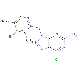848700-71-0  3H-1,2,3-Triazolo[4,5-d]pyrimidin-5-amine,3-[(4-bromo-3,5-dimethyl-2-pyridinyl)methyl]-7-chloro-