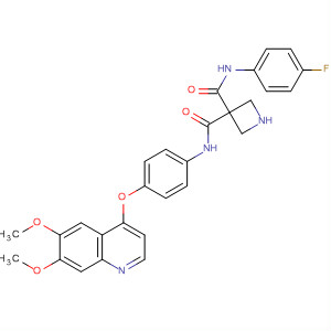 849218-20-8  3,3-Azetidinedicarboxamide,N-[4-[(6,7-dimethoxy-4-quinolinyl)oxy]phenyl]-N'-(4-fluorophenyl)-