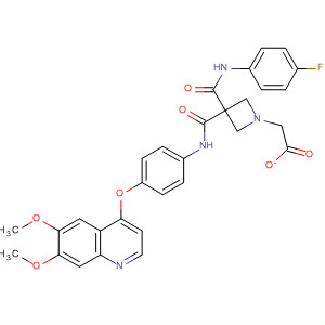 849218-21-9  3,3-Azetidinedicarboxamide,N-[4-[(6,7-dimethoxy-4-quinolinyl)oxy]phenyl]-N'-(4-fluorophenyl)-,monoacetate
