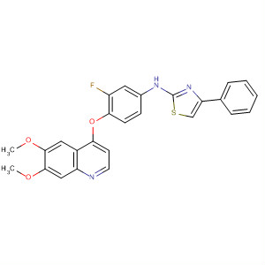 849218-43-5  2-Thiazolamine,N-[4-[(6,7-dimethoxy-4-quinolinyl)oxy]-3-fluorophenyl]-4-phenyl-