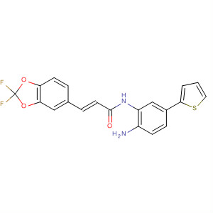 849234-65-7  2-Propenamide,N-[2-amino-5-(2-thienyl)phenyl]-3-(2,2-difluoro-1,3-benzodioxol-5-yl)-,(2E)-