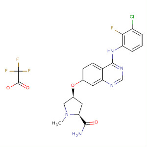 849346-34-5  2-Pyrrolidinecarboxamide,4-[[4-[(3-chloro-2-fluorophenyl)amino]-7-quinazolinyl]oxy]-1-methyl-,(2S,4S)-, trifluoroacetate