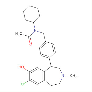 849505-53-9  Acetamide,N-[[4-(7-chloro-2,3,4,5-tetrahydro-8-hydroxy-3-methyl-1H-3-benzazepin-1-yl)phenyl]methyl]-N-cyclohexyl-