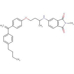 849736-16-9  1H-Isoindole-1,3(2H)-dione,5-[[2-[4-[1-(4-butylphenyl)ethenyl]phenoxy]ethyl]ethylamino]-2-methyl-