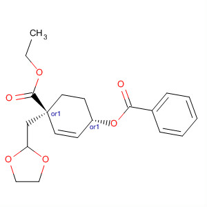 850093-42-4  2-Cyclohexene-1-carboxylic acid,4-(benzoyloxy)-1-(1,3-dioxolan-2-ylmethyl)-, ethyl ester, (1R,4S)-rel-