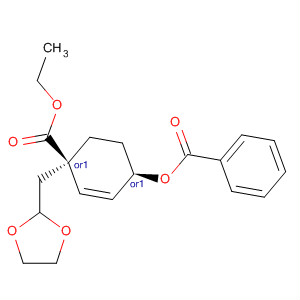 850093-57-1  2-Cyclohexene-1-carboxylic acid,4-(benzoyloxy)-1-(1,3-dioxolan-2-ylmethyl)-, ethyl ester, (1R,4R)-rel-