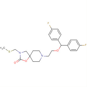 850145-56-1  1-Oxa-3,8-diazaspiro[4.5]decan-2-one,8-[2-[bis(4-fluorophenyl)methoxy]ethyl]-3-[(methylthio)methyl]-