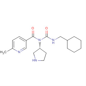 850212-39-4  3-Pyrrolidinamine,N-[[(cyclohexylmethyl)amino]carbonyl]-1-[(6-methyl-3-pyridinyl)carbonyl]-, (3R)-