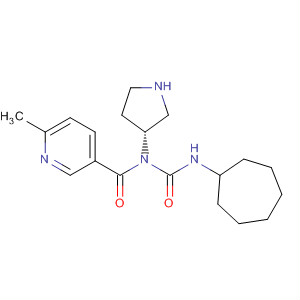 850212-40-7  3-Pyrrolidinamine,N-[(cycloheptylamino)carbonyl]-1-[(6-methyl-3-pyridinyl)carbonyl]-, (3R)-