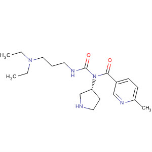 850212-67-8  3-Pyrrolidinamine,N-[[[2-(diethylamino)ethyl]methylamino]carbonyl]-1-[(6-methyl-3-pyridinyl)carbonyl]-, (3R)-
