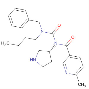 850212-70-3  3-Pyrrolidinamine,N-[[butyl(phenylmethyl)amino]carbonyl]-1-[(6-methyl-3-pyridinyl)carbonyl]-, (3R)-