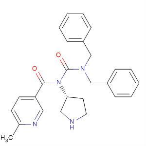 850212-71-4  3-Pyrrolidinamine,N-[[bis(phenylmethyl)amino]carbonyl]-1-[(6-methyl-3-pyridinyl)carbonyl]-,(3R)-