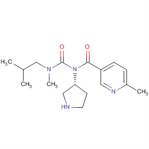 850212-78-1  3-Pyrrolidinamine,N-[[methyl(2-methylpropyl)amino]carbonyl]-1-[(6-methyl-3-pyridinyl)carbonyl]-, (3R)-