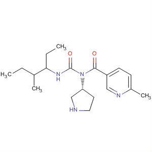 850212-83-8  3-Pyrrolidinamine,N-[[(1-methylpropyl)propylamino]carbonyl]-1-[(6-methyl-3-pyridinyl)carbonyl]-, (3R)-
