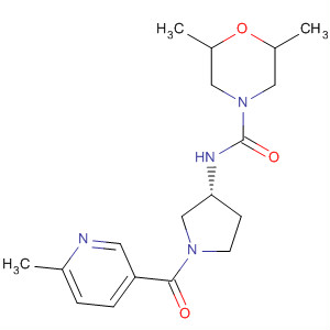 850213-06-8  4-Morpholinecarboxamide,2,6-dimethyl-N-[(3R)-1-[(6-methyl-3-pyridinyl)carbonyl]-3-pyrrolidinyl]-
