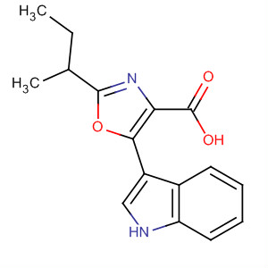 850423-02-8  4-Oxazolecarboxylic acid, 5-(1H-indol-3-yl)-2-(1-methylpropyl)- 850423-02-8  4-Oxazolecarboxylic acid, 5-(1H-indol-3-yl)-2-(1-methylpropyl)-