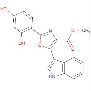 850423-04-0  4-Oxazolecarboxylic acid, 2-(2,4-dihydroxyphenyl)-5-(1H-indol-3-yl)-,methyl ester 850423-04-0  4-Oxazolecarboxylic acid, 2-(2,4-dihydroxyphenyl)-5-(1H-indol-3-yl)-,methyl ester