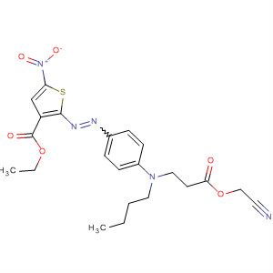 850546-46-2  3-Thiophenecarboxylic acid,2-[[4-[butyl[3-(cyanomethoxy)-3-oxopropyl]amino]phenyl]azo]-5-nitro-,ethyl ester