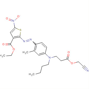 850546-56-4  3-Thiophenecarboxylic acid,2-[[4-[butyl[3-(cyanomethoxy)-3-oxopropyl]amino]-2-methylphenyl]azo]-5-nitro-, ethyl ester