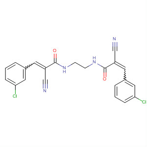850662-13-4  2-Propenamide, N,N'-1,2-ethanediylbis[3-(3-chlorophenyl)-2-cyano-
