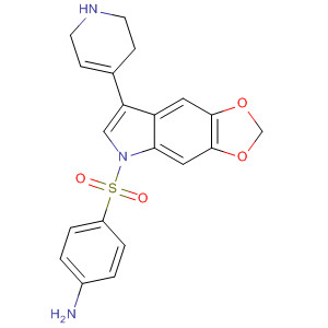 838822-25-6  5H-1,3-Dioxolo[4,5-f]indole,5-[(4-aminophenyl)sulfonyl]-7-(1,2,3,6-tetrahydro-4-pyridinyl)-