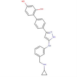 838823-29-3  [1,1'-Biphenyl]-2,4-diol,4'-[5-[[3-[(cyclopropylamino)methyl]phenyl]amino]-1H-pyrazol-3-yl]-