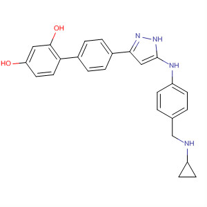 838823-31-7  [1,1'-Biphenyl]-2,4-diol,4'-[5-[[4-[(cyclopropylamino)methyl]phenyl]amino]-1H-pyrazol-3-yl]-