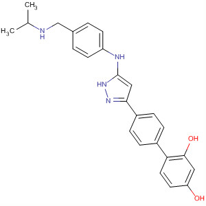 838823-33-9  [1,1'-Biphenyl]-2,4-diol,4'-[5-[[4-[[(1-methylethyl)amino]methyl]phenyl]amino]-1H-pyrazol-3-yl]-