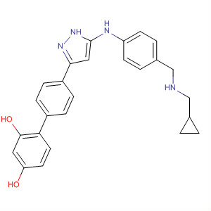 838823-40-8  [1,1'-Biphenyl]-2,4-diol,4'-[5-[[4-[[(cyclopropylmethyl)amino]methyl]phenyl]amino]-1H-pyrazol-3-yl]-