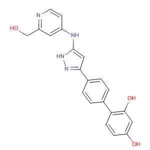 838823-44-2  [1,1'-Biphenyl]-2,4-diol,4'-[5-[[2-(hydroxymethyl)-4-pyridinyl]amino]-1H-pyrazol-3-yl]-