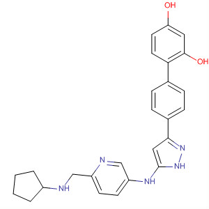 838823-46-4  [1,1'-Biphenyl]-2,4-diol,4'-[5-[[6-[(cyclopentylamino)methyl]-3-pyridinyl]amino]-1H-pyrazol-3-yl]-