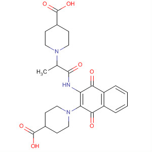 838831-17-7  4-Piperidinecarboxylic acid,1-[2-[[3-(4-carboxy-1-piperidinyl)-1,4-dihydro-1,4-dioxo-2-naphthalenyl]amino]-1-methyl-2-oxoethyl]-
