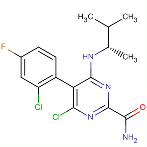 838838-81-6  2-Pyrimidinecarboxamide,4-chloro-5-(2-chloro-4-fluorophenyl)-6-[[(1S)-1,2-dimethylpropyl]amino]-