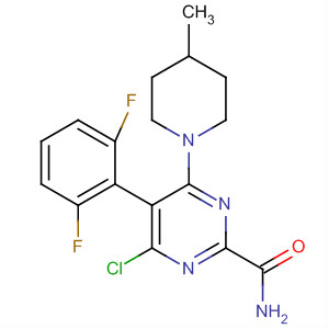 838838-82-7  2-Pyrimidinecarboxamide,4-chloro-5-(2,6-difluorophenyl)-6-(4-methyl-1-piperidinyl)-