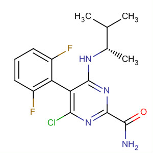 838838-85-0  2-Pyrimidinecarboxamide,4-chloro-5-(2,6-difluorophenyl)-6-[[(1S)-1,2-dimethylpropyl]amino]-