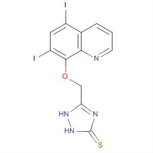 838839-23-9  3H-1,2,4-Triazole-3-thione,5-[[(5,7-diiodo-8-quinolinyl)oxy]methyl]-1,2-dihydro-