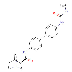 838852-76-9  1-Azabicyclo[2.2.2]octane-3-carboxamide,N-[4'-[[(methylamino)carbonyl]amino][1,1'-biphenyl]-4-yl]-, (3R)-