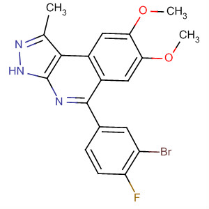 838854-88-9  3H-Pyrazolo[3,4-c]isoquinoline,5-(3-bromo-4-fluorophenyl)-7,8-dimethoxy-1-methyl-
