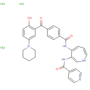 838864-75-8  4-Pyridinecarboxamide,N-[(3R,4R)-hexahydro-4-[[4-[2-hydroxy-5-(1-piperidinyl)benzoyl]benzoyl]amino]-1H-azepin-3-yl]-, trihydrochloride