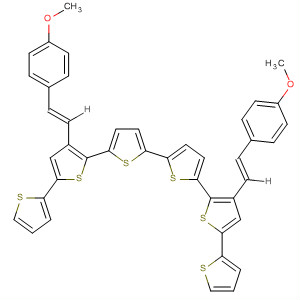 838871-69-5  2,2':5',2'':5'',2''':5''',2'''':5'''',2'''''-Sexithiophene,3'''',4'-bis[(1E)-2-(4-methoxyphenyl)ethenyl]-