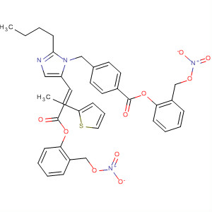 838878-10-7  2-Thiophenepropanoic acid,a-[[2-butyl-1-[[4-[[2-[(nitrooxy)methyl]phenoxy]carbonyl]phenyl]methyl]-1H-imidazol-5-yl]methylene]-, mono[2-[(nitrooxy)methyl]phenyl] ester