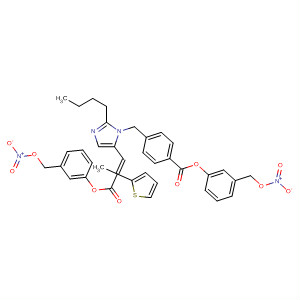 838878-12-9  2-Thiophenepropanoic acid,a-[[2-butyl-1-[[4-[[3-[(nitrooxy)methyl]phenoxy]carbonyl]phenyl]methyl]-1H-imidazol-5-yl]methylene]-, mono[3-[(nitrooxy)methyl]phenyl] ester